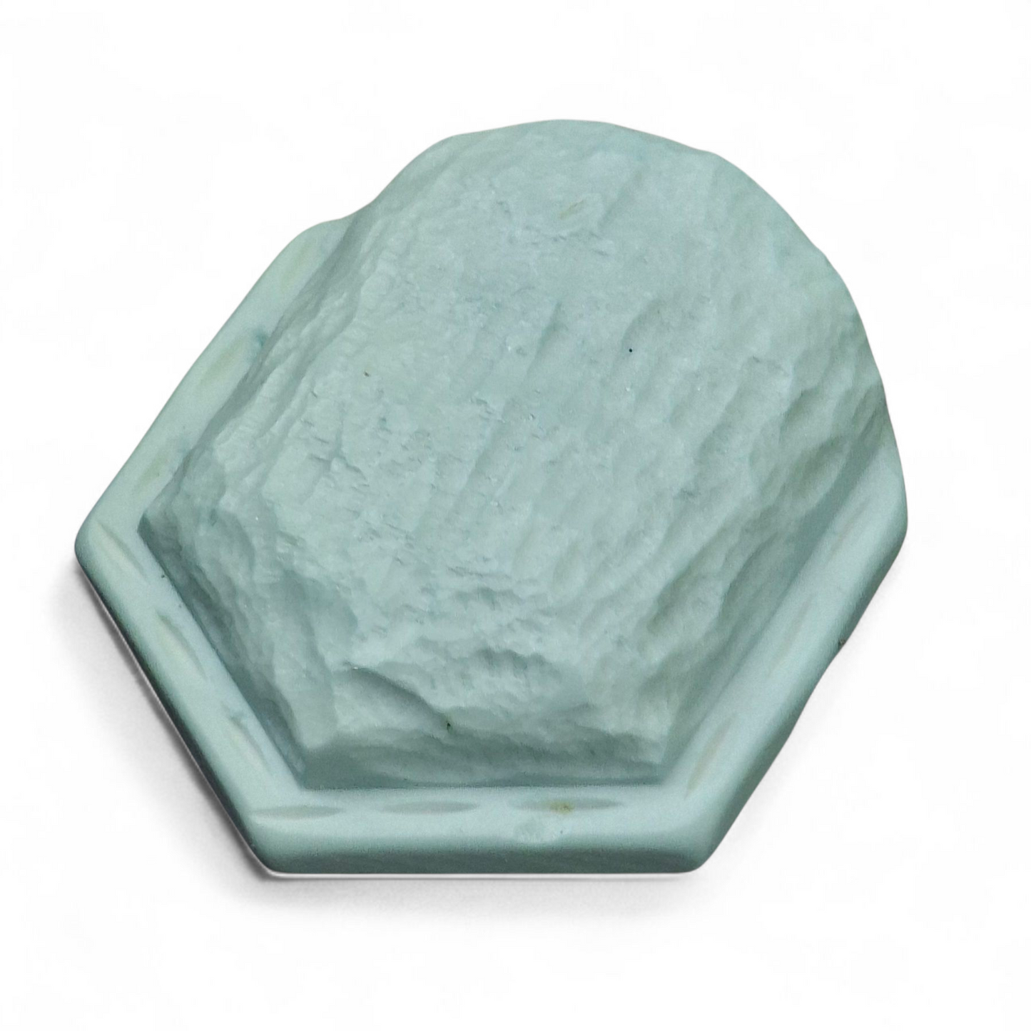 Bottone vintage in galalite verde menta chiarissimo Ø 17-25 mm – stile anni ’60/’70 #0112