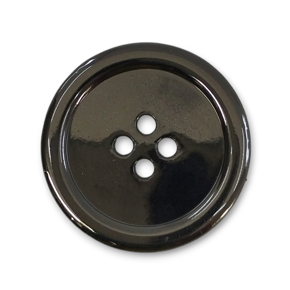 Bottone classico liscio con bordo 4 fori in varie finiture colore – bijoux artigianali Merceria Rispoli