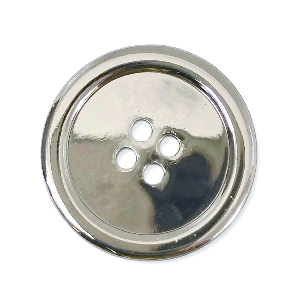 Bottone classico liscio con bordo 4 fori in varie finiture colore – bijoux artigianali Merceria Rispoli