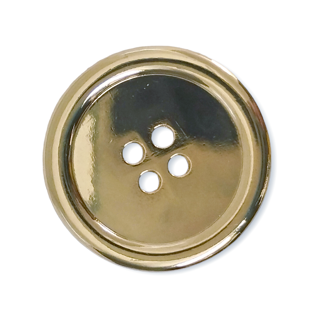 Bottone classico liscio con bordo 4 fori in varie finiture colore – bijoux artigianali Merceria Rispoli