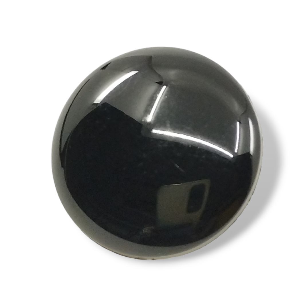 Bottone bombato nero lucido – bijoux artigianali Merceria Rispoli
