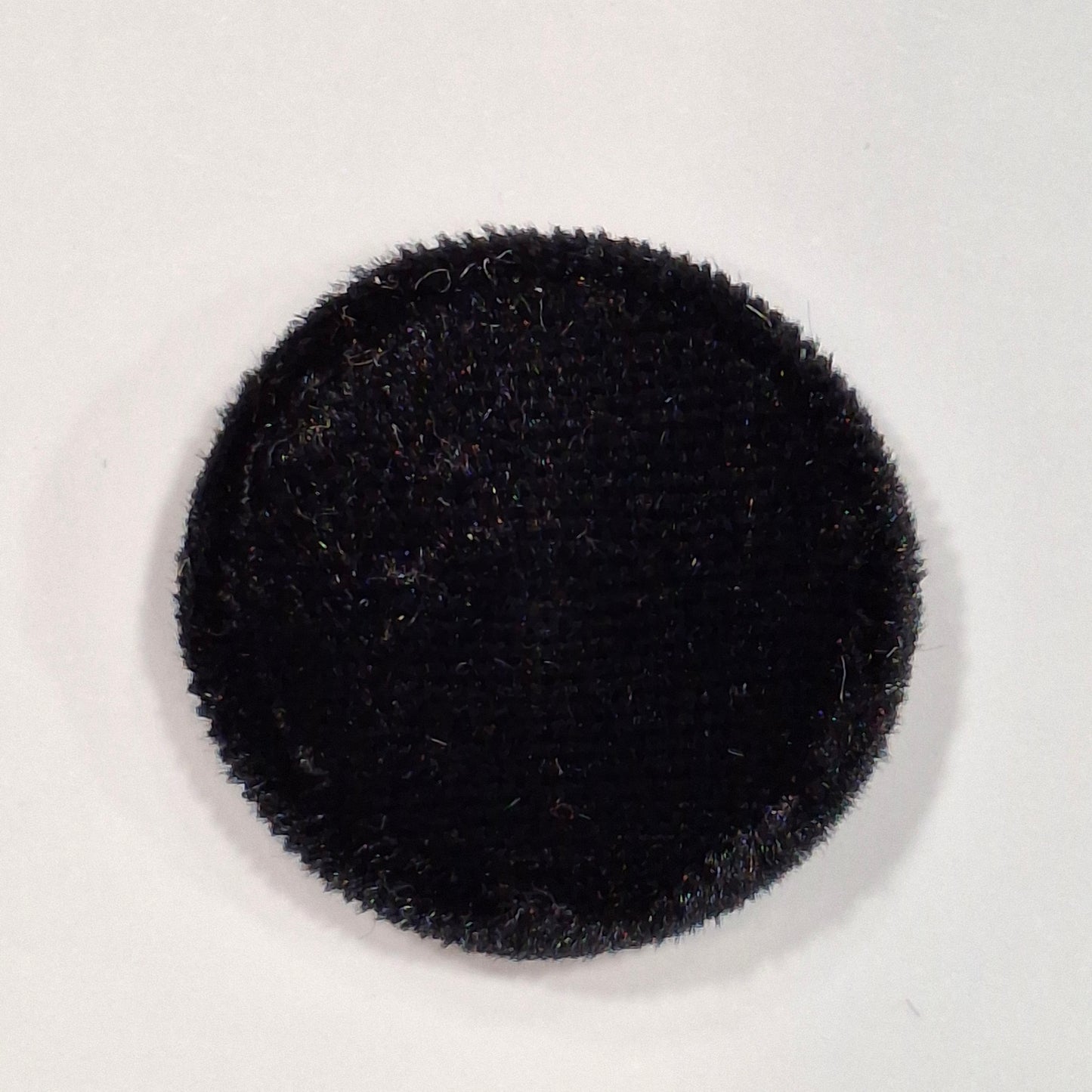 Bottone in velluto nero con gambo rivestito – bijoux artigianali Merceria Rispoli