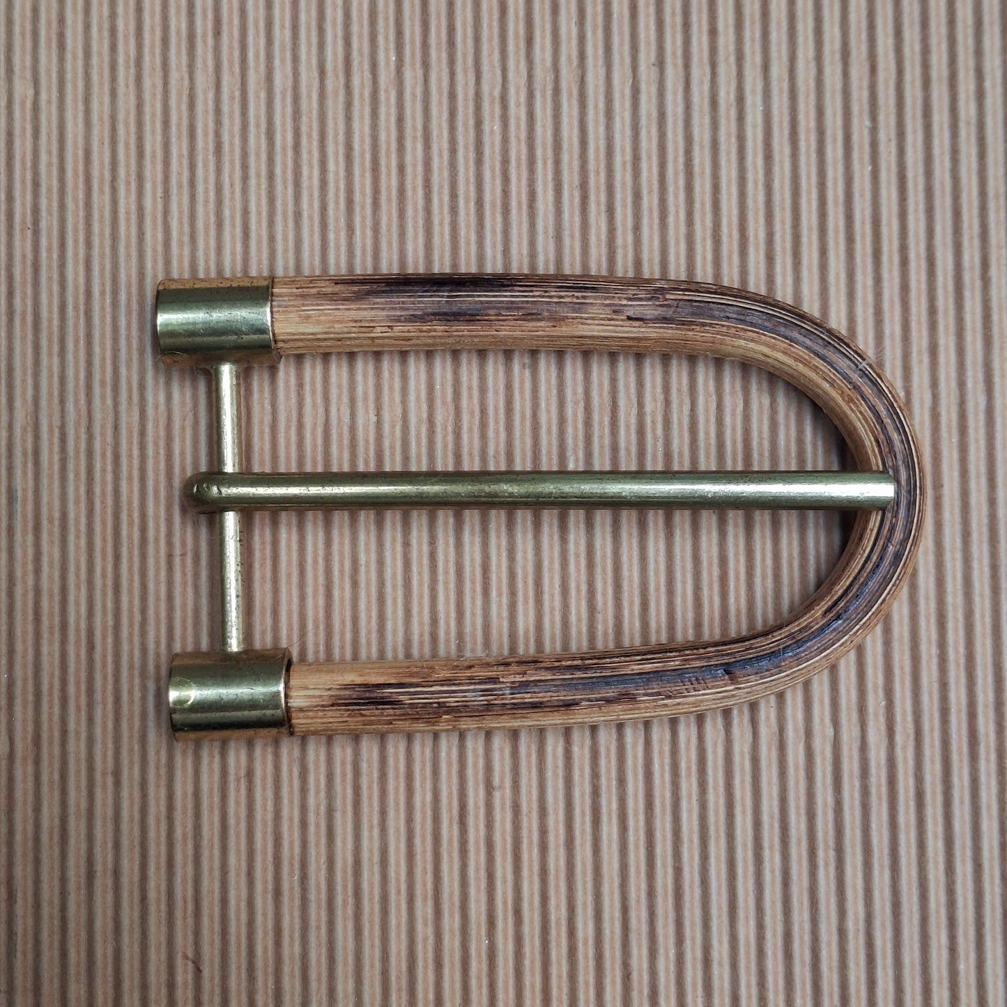Fibbia Vintage in rattan forma a U 25 mm