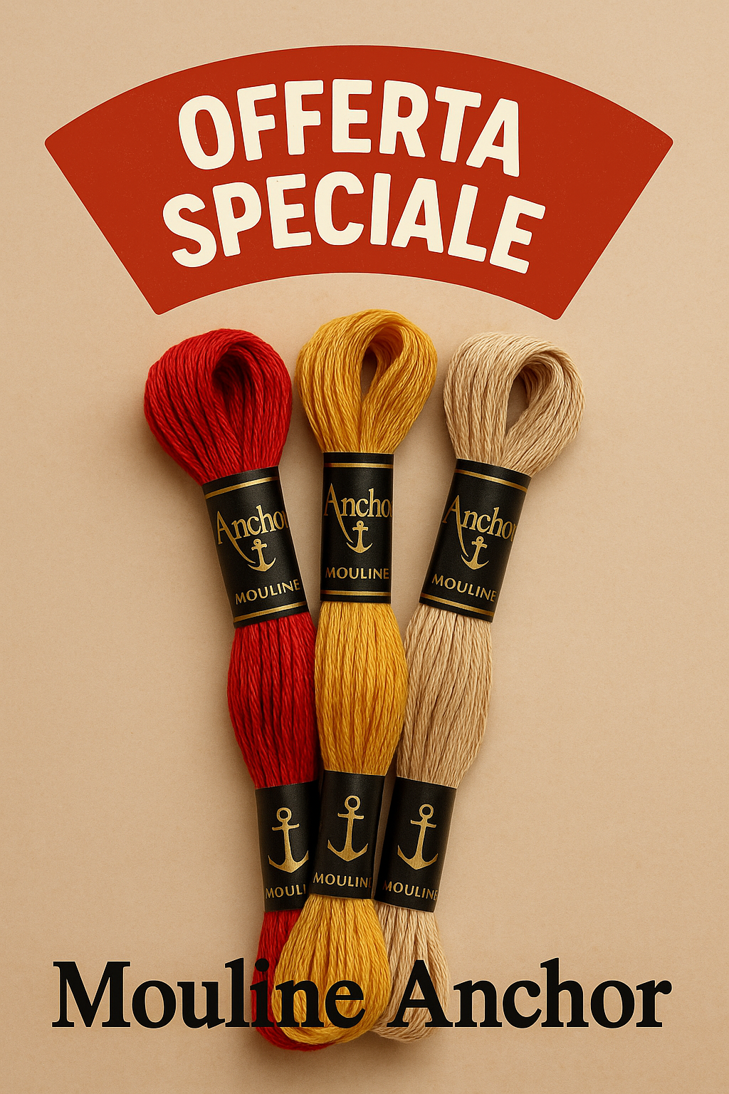 Mouline Anchor – Matassine da ricamo in cotone | Offerta Speciale Colori 0375-0977
