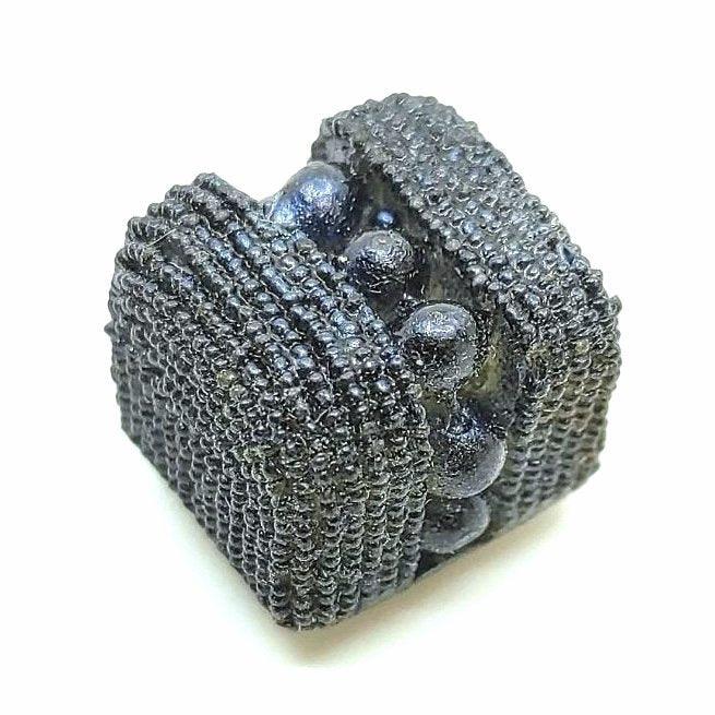Bottone donna vintage cubo con finte perline - Merceria Rispoli