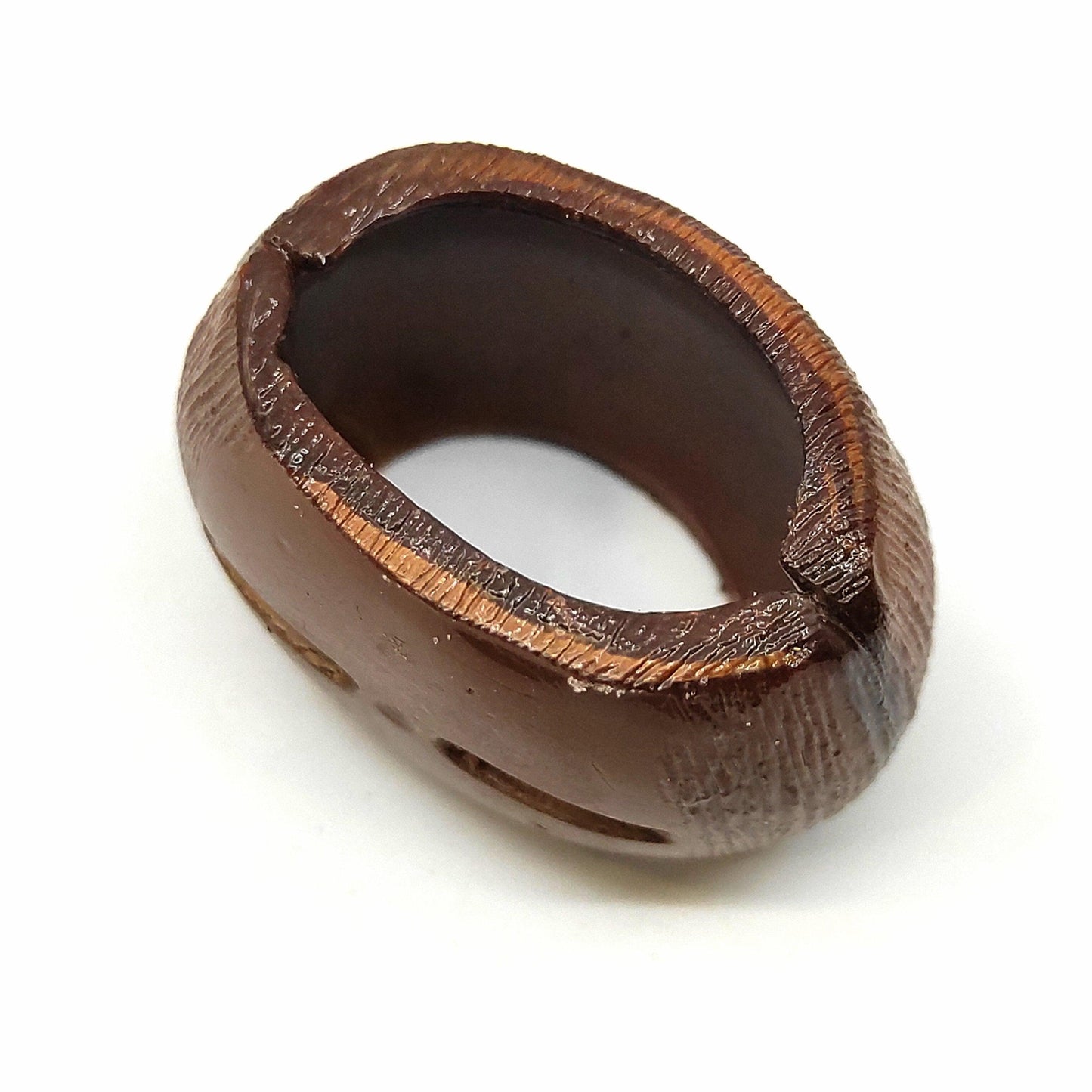 Bottone vintage in galalite, a forma di barilotto, ultimi pezzi #022 - Merceria Rispoli