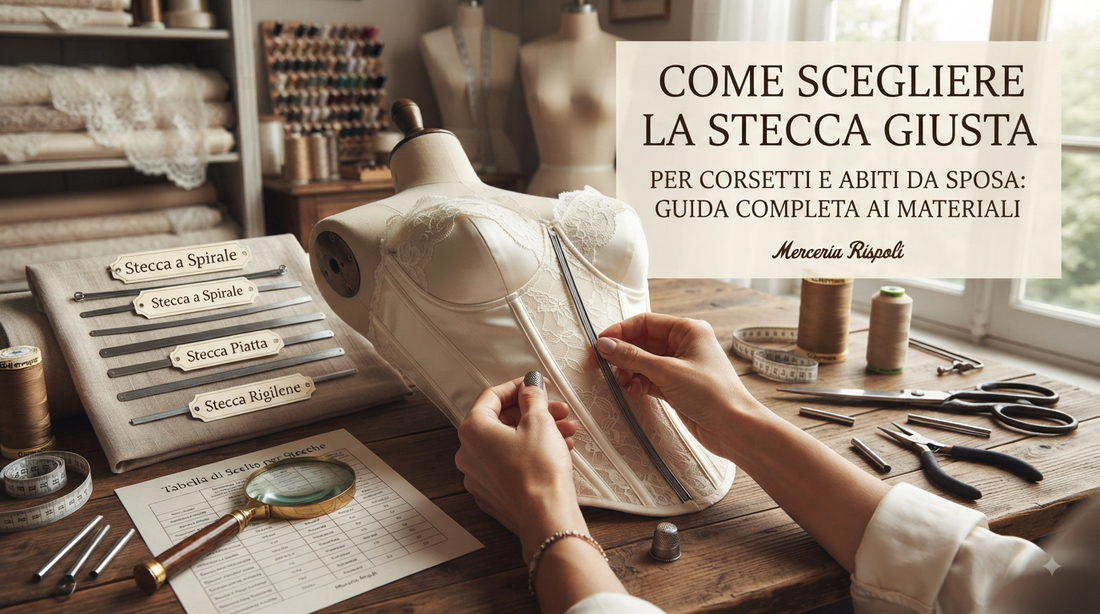 Come scegliere la stecca giusta per corsetti e abiti da sposa