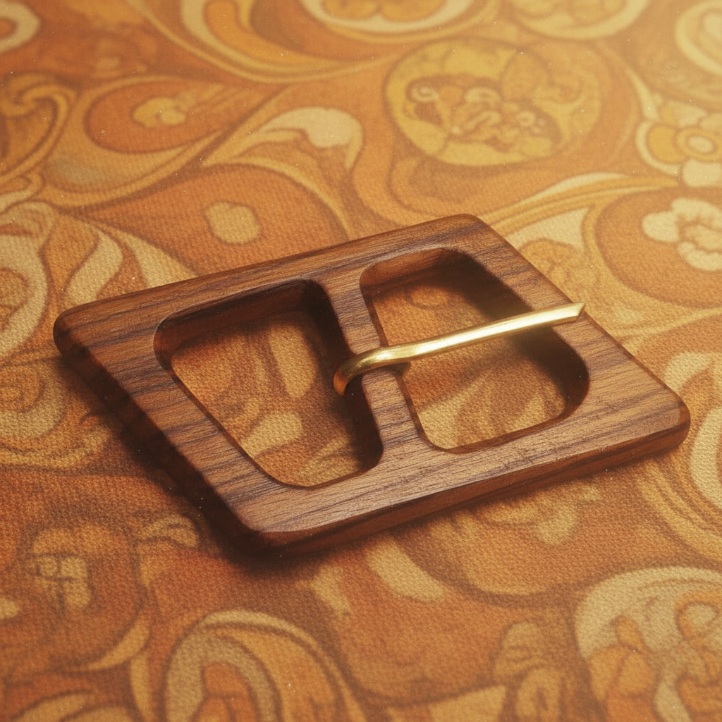 Fibbia Vintage in Legno - Contrasto Migliorato