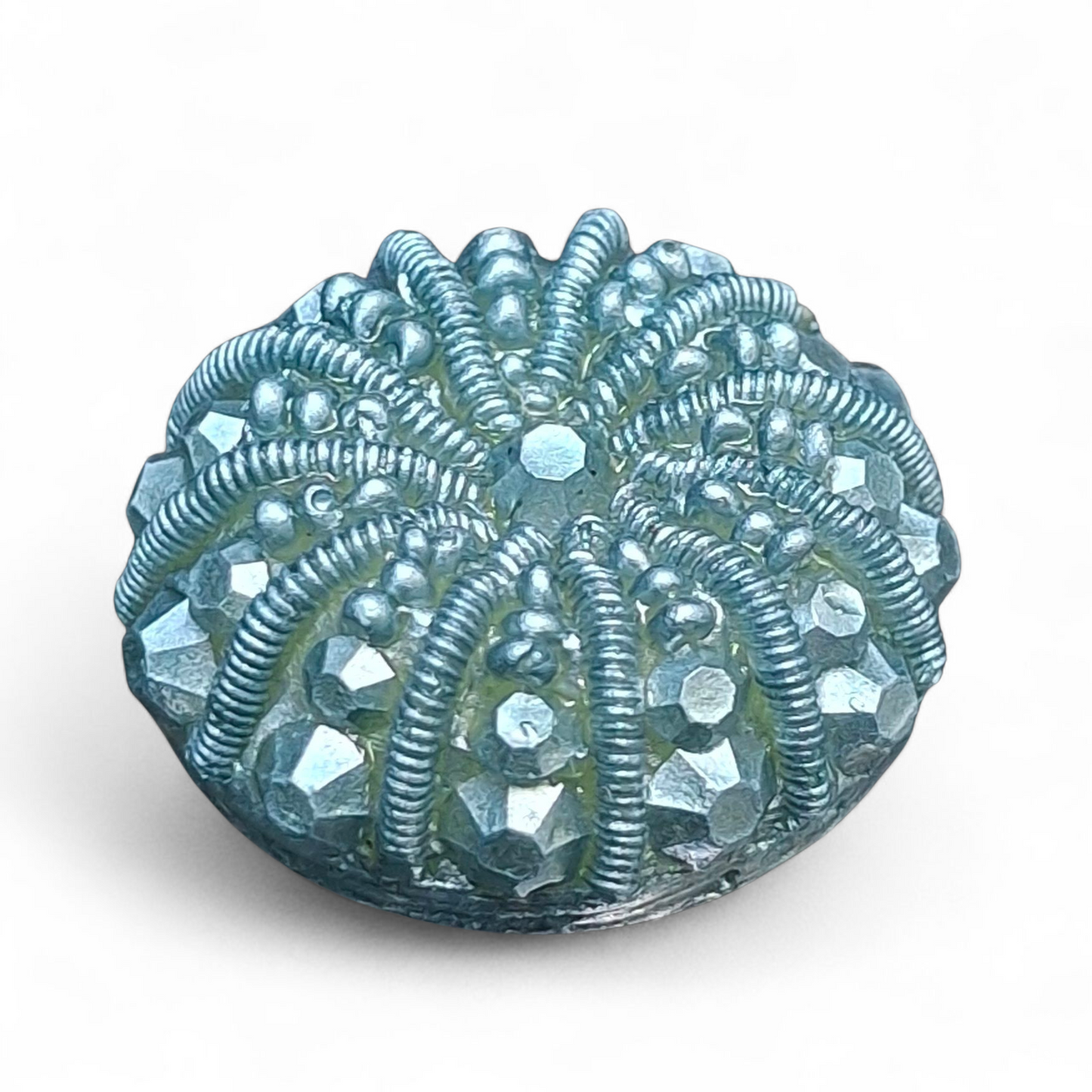 Bottone Vintage in Galalite – Effetto Passamaneria #0114