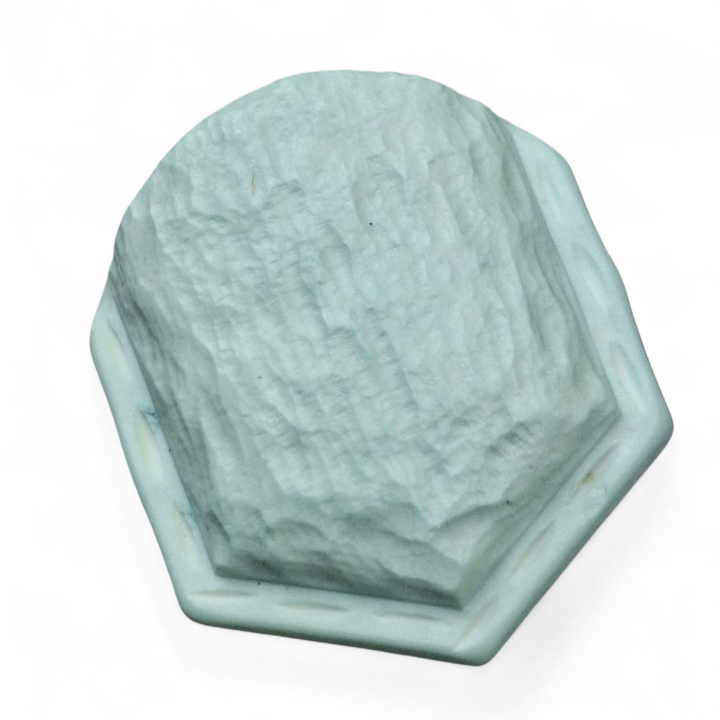 Bottone vintage in galalite verde menta chiarissimo Ø 17-25 mm – stile anni ’60/’70 #0112