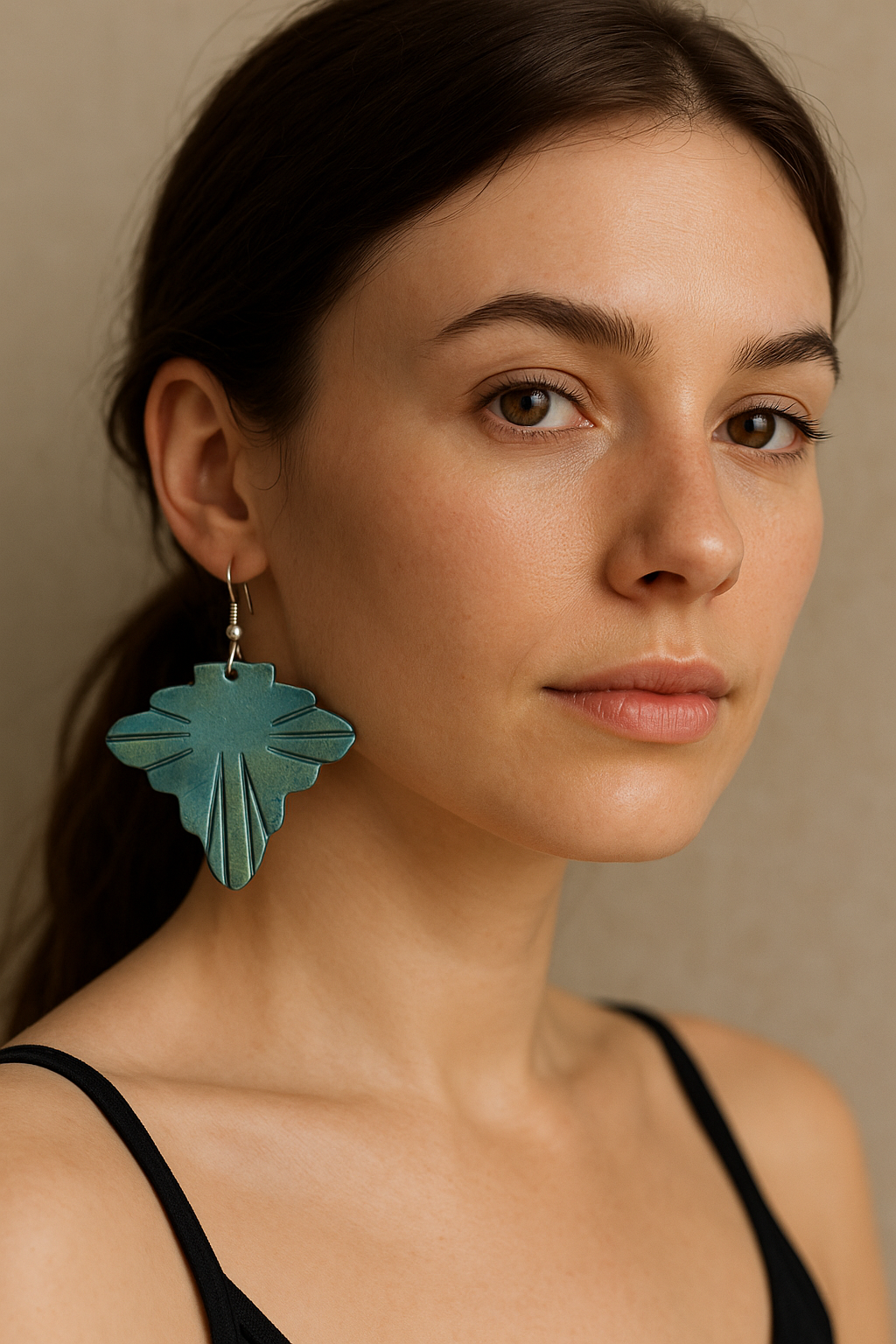Orecchini Foglia in resina artigianali vintage | Archivio 60 – bijoux artigianali Merceria Rispoli