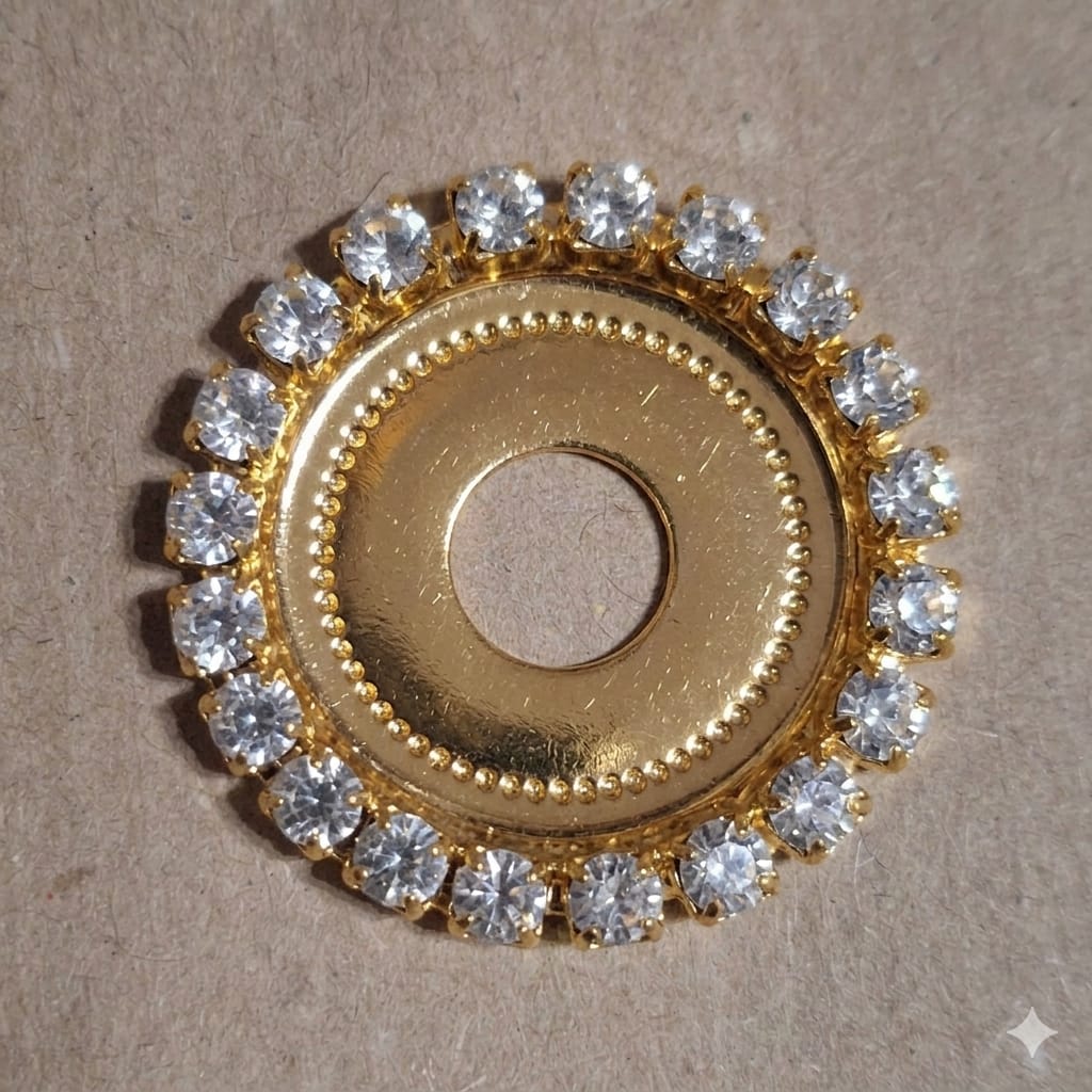 Base in strass per bottoni rivestiti