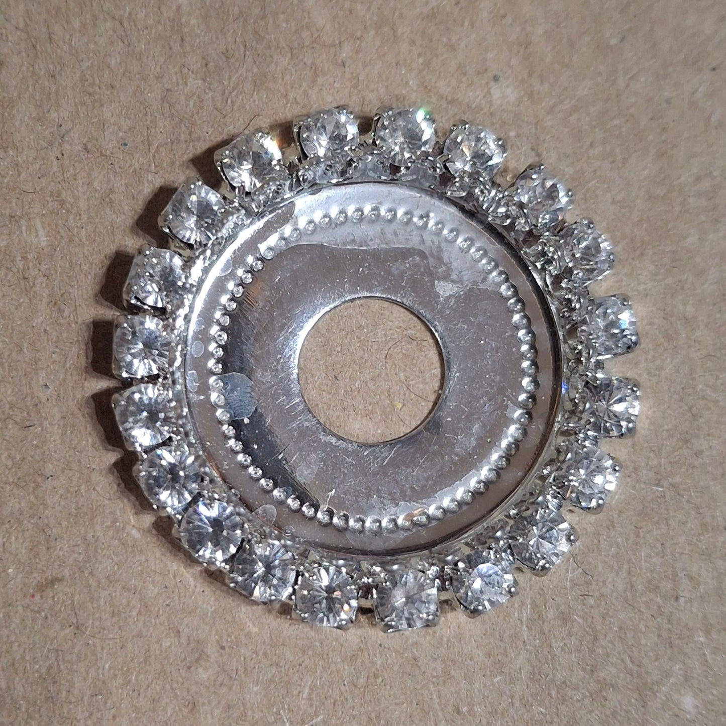 Base in strass per bottoni rivestiti
