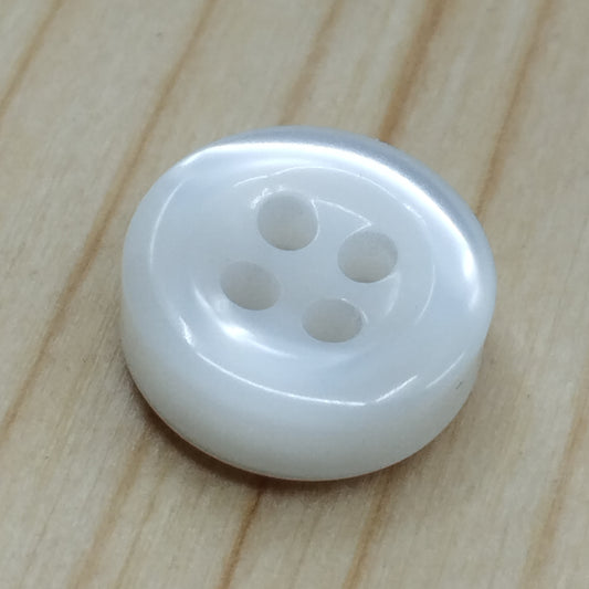 Bottoni spessorati altezza 4 mm camicia uomo imitazione madreperla bianco modello 2