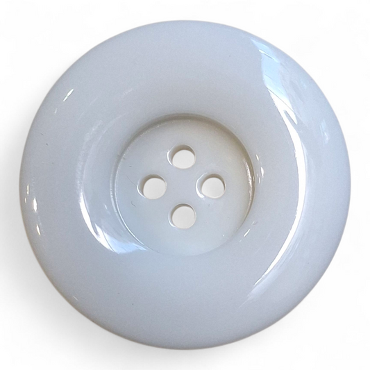 Bottone bianco ottico 4 fori con bordo largo arrotondato – AR025159