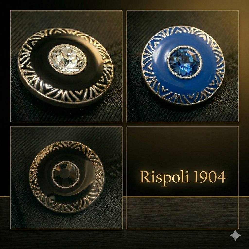 Bottoni Giacca Sposo con Strass – Metallo Smaltato Cerimonia | Merceria Rispoli