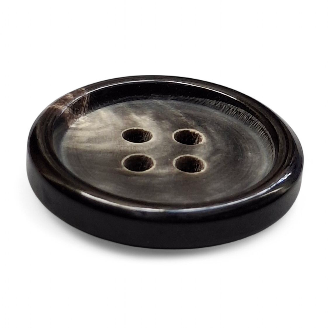 Bottoni in vero corno per giacca e gilet. Colore nero. #AR014935 – bijoux artigianali Merceria Rispoli