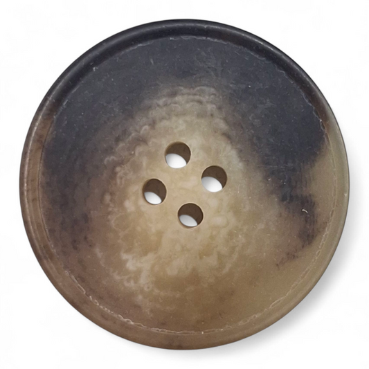 LEDUC Bottoni In Grigio Scuro Con Centro Ottone Antico | 20 Pezzi, Forma Rotonda, Diametro 20 Mm, Taglia 34