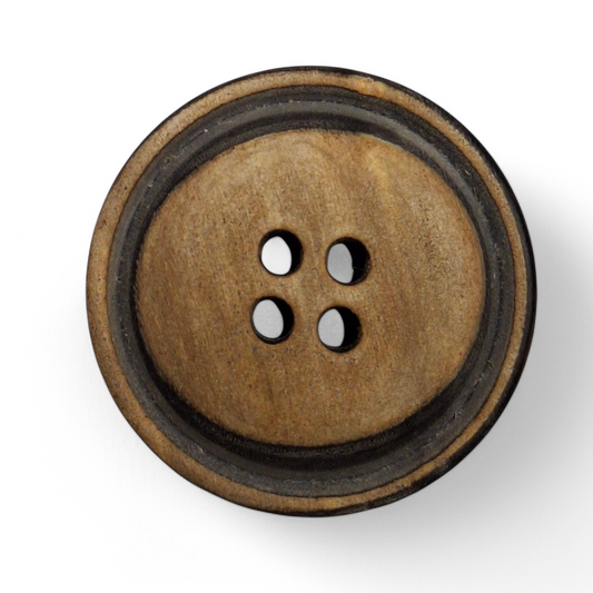 Imitation horn buttons natural raw finish