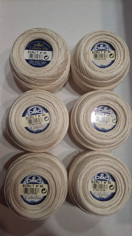 Gomitolo Cébélia DMC art. 167 titolo 40 colore ecru da 50 grammi