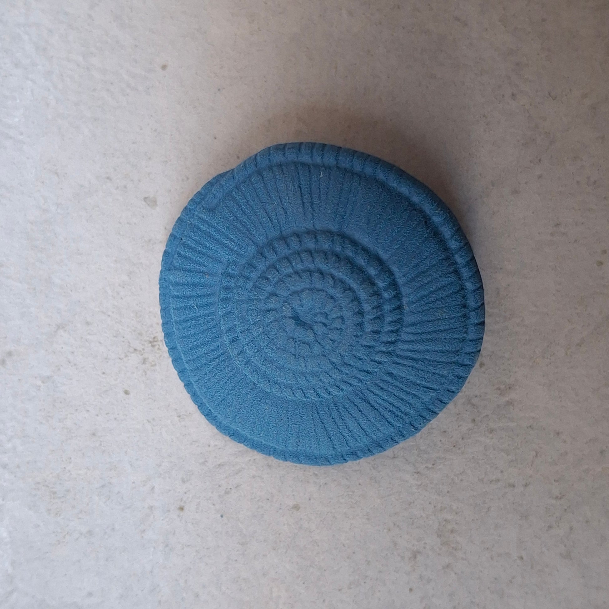 Bottone Forma Ammonite con Gambo - Azzurro 1