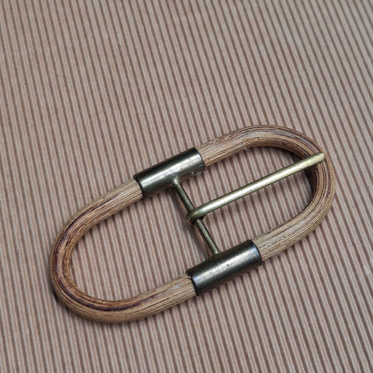 Fibbia Vintage in rattan forma ovoidale 25 mm