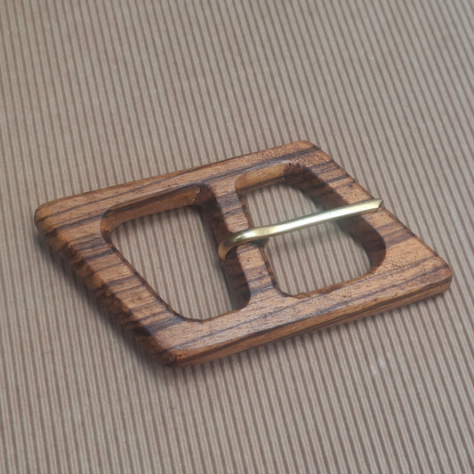 Fibbia vintage in legno zebrano 30 mm