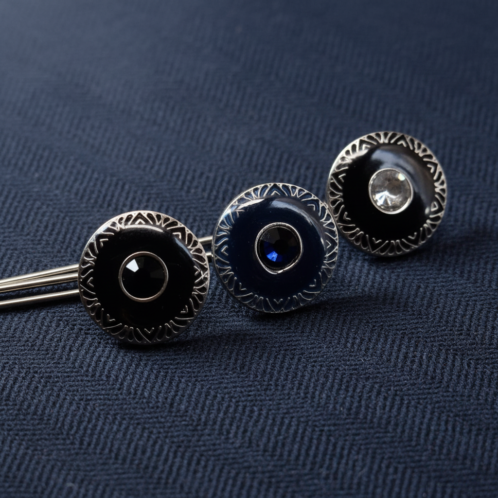 Spillone Ascot Smaltato con Strass Swarovski – Cerimonia Rispoli 1904