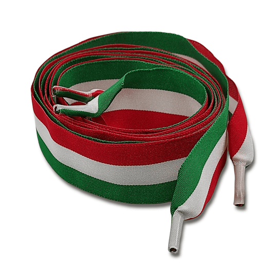 Lacci in nastro di nylon tricolore bandiera italiana - Merceria Rispoli